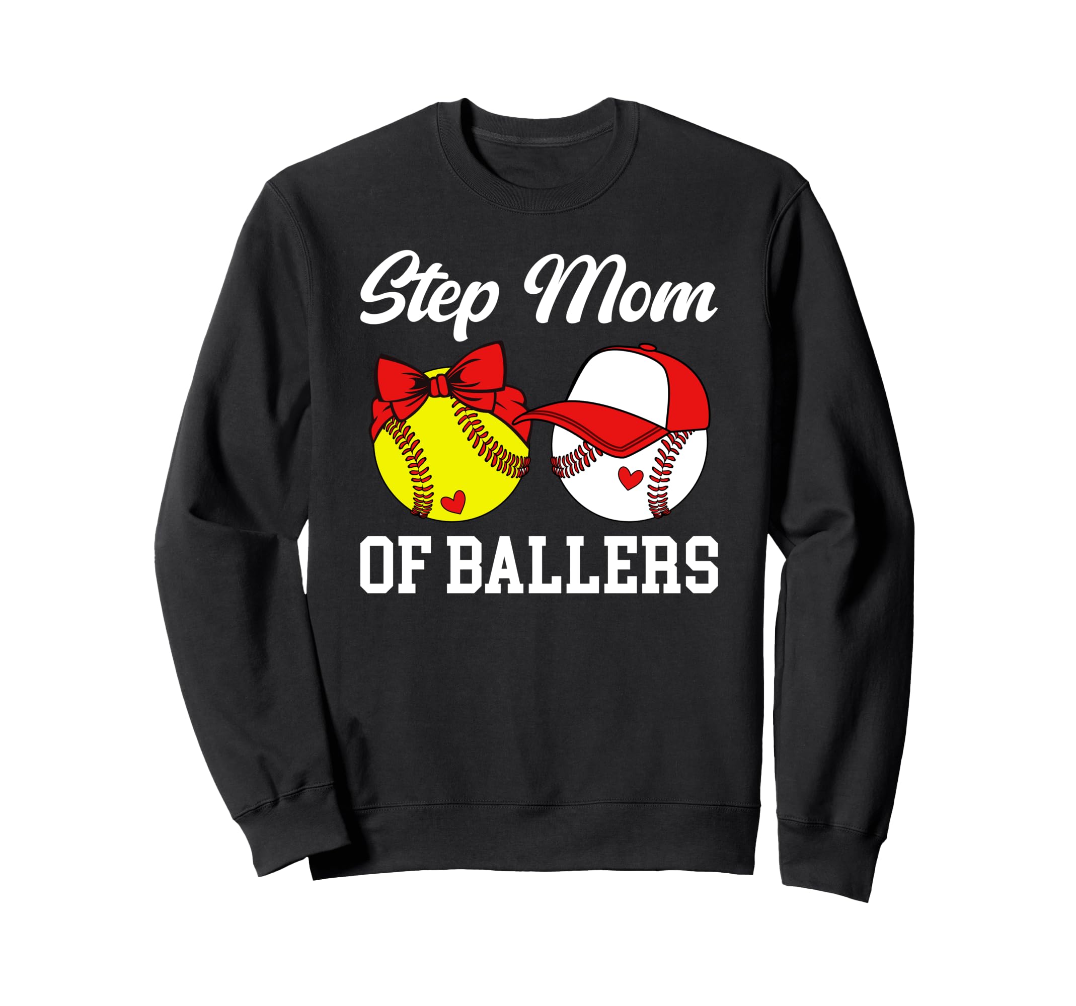 Step Mom Ballers Baseball Softball Sweatshirt - Trendy Graphic Unisex - T-Shirt, Sweatshirt, Hoodie