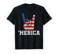 American Flag 4Th July Rock Usa T-Shirt - Casual Everyday Wear for Adults - T-Shirt, Sweatshirt, Hoodie
