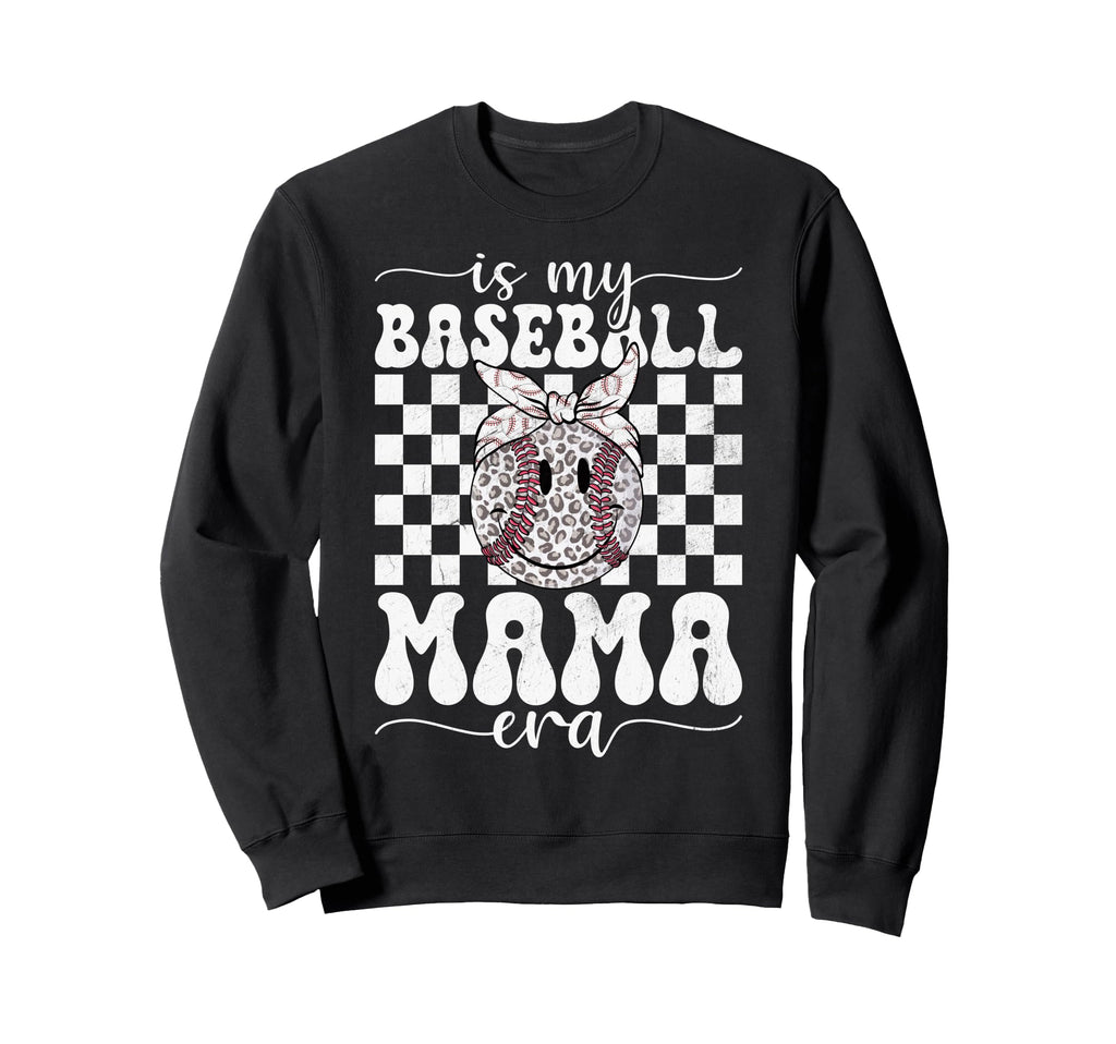 My Baseball Mom Mama Era Sweatshirt - Casual Everyday Wear for Adults - T-Shirt, Sweatshirt, Hoodie