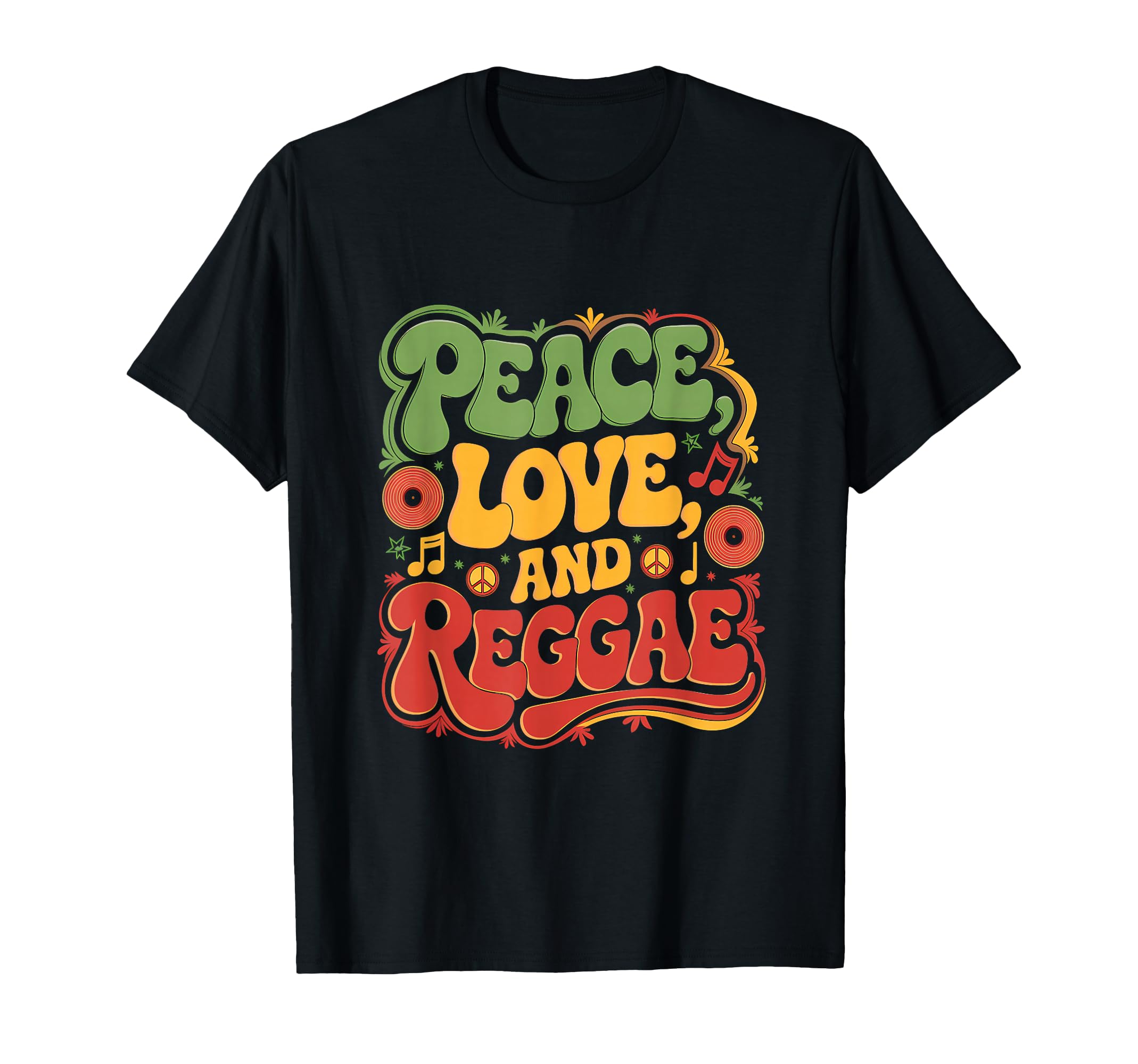 Love Peace Reggae Music Rastafari T-Shirt - Novelty Apparel Men Women - T-Shirt, Sweatshirt, Hoodie