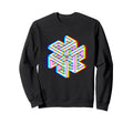 Geometric Trippy Shapes Abstract Sweatshirt - Unique Graphic Men Women - T-Shirt, Sweatshirt, Hoodie