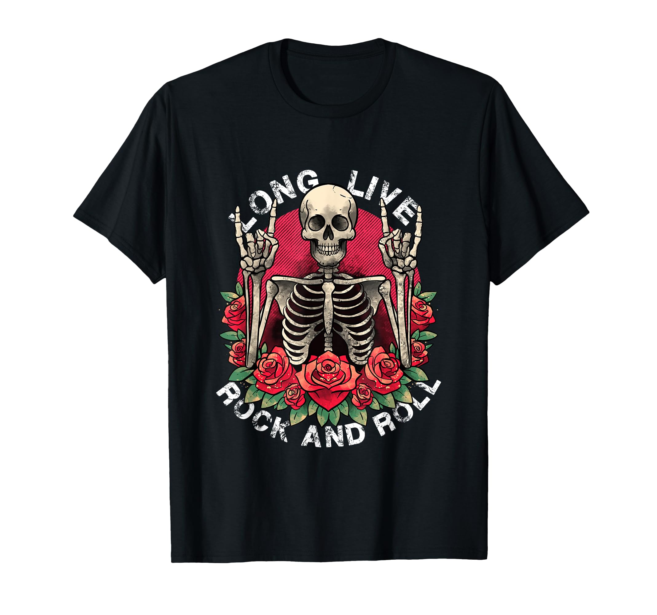 Lets Rock Rock Roll Skeleton T-Shirt - Casual Everyday Wear for Adults - T-Shirt, Sweatshirt, Hoodie