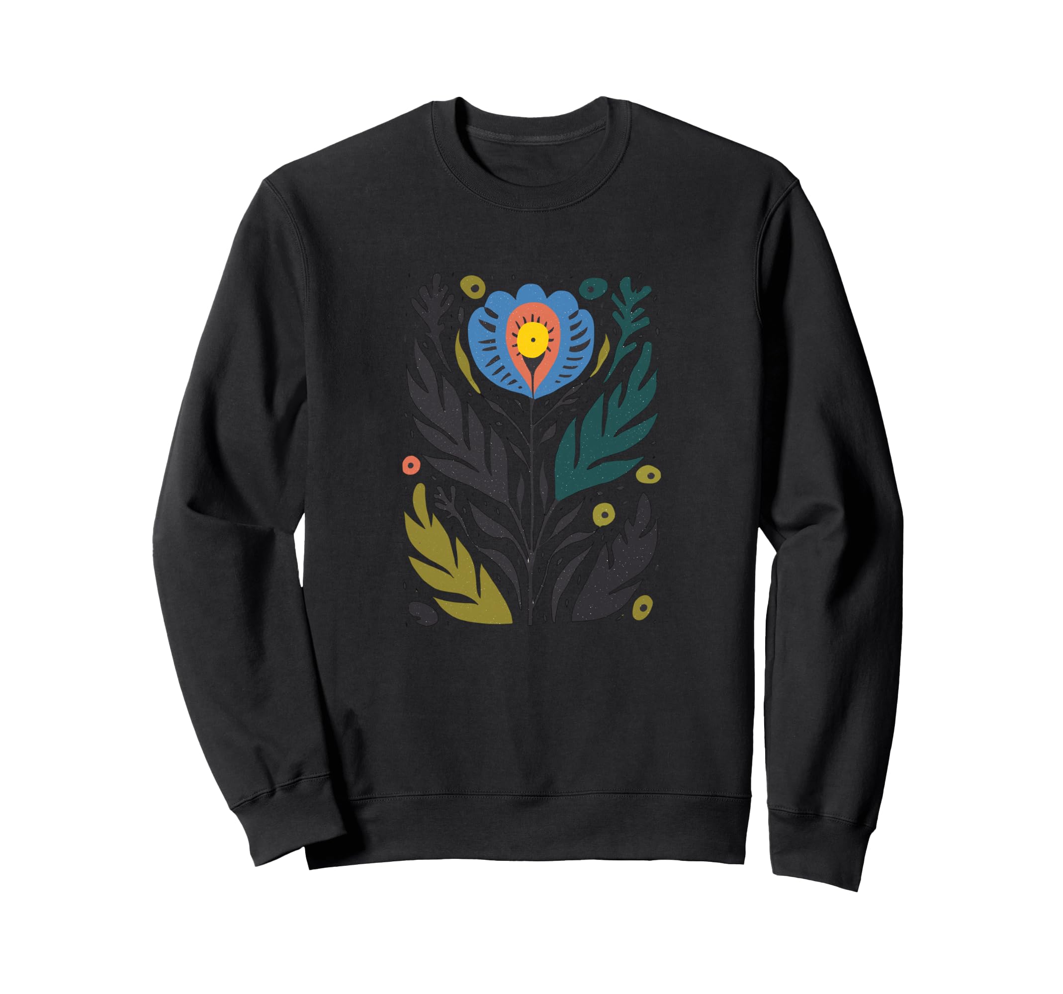 Modern Boho Colorful Floral Abstract Sweatshirt - Unique Graphic Men Women - T-Shirt, Sweatshirt, Hoodie