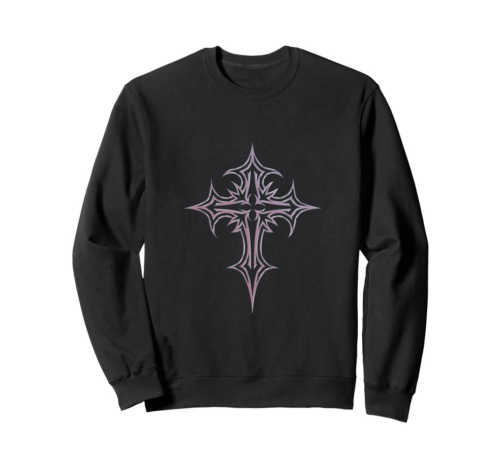 Gothic Cross Y2K Alt Aesthetic Emo Goth Sweatshirt - Graphic Print Unisex - T-Shirt, Sweatshirt, Hoodie