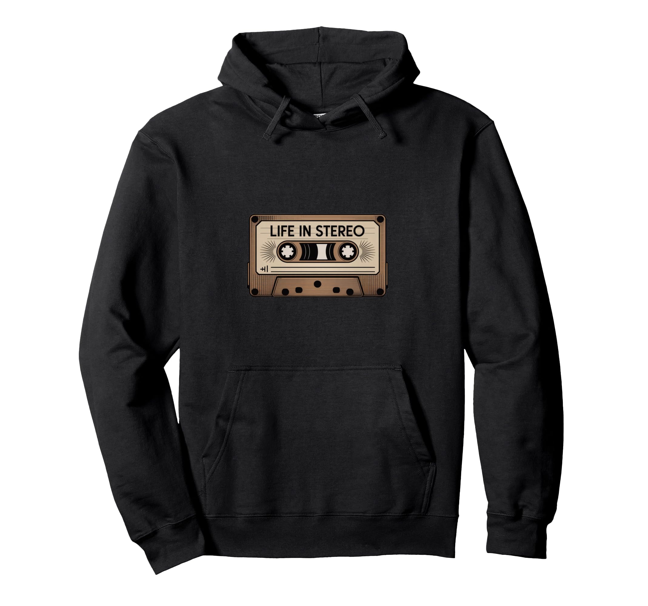 Life Stereo Cassette Tape Music Hoodie - Fun Novelty Design Men Women - T-Shirt, Sweatshirt, Hoodie