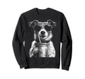 Jack Russell Drinking Iced Coffee Sweatshirt - Custom Art Print for Adults - T-Shirt, Sweatshirt, Hoodie