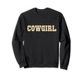 Cowgirl Aesthetic Y2K 90S Beige Brown Sweatshirt - Graphic Print Unisex - T-Shirt, Sweatshirt, Hoodie