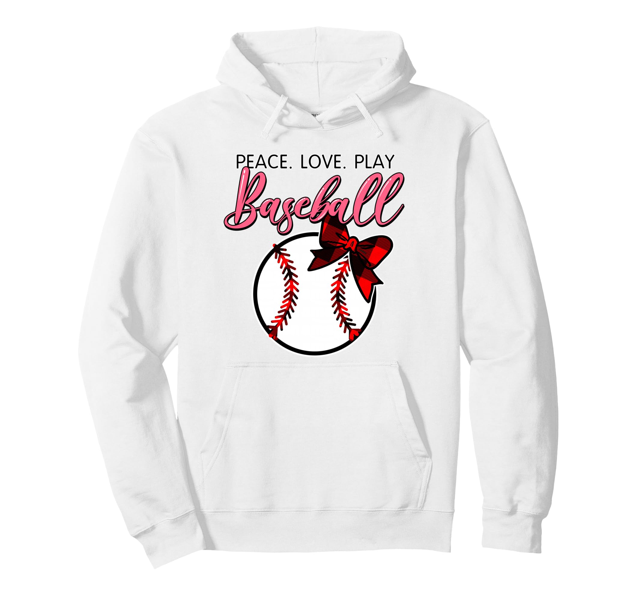 Baseball Peace Love Play Baseball Mom Hoodie - Minimalist Print Unisex - T-Shirt, Sweatshirt, Hoodie