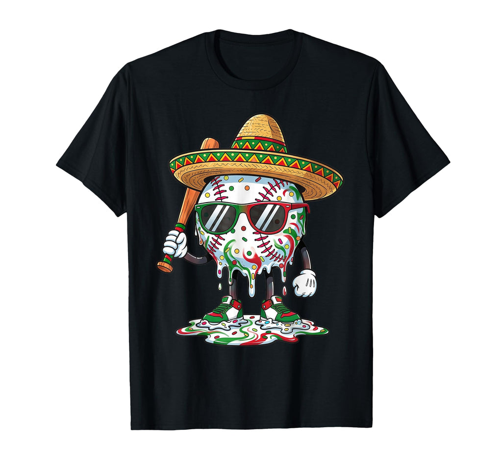 Funny Sombrero Baseball Drip Ice T-Shirt - Casual Everyday Wear for Adults - T-Shirt, Sweatshirt, Hoodie