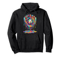 Baseball Glove Drip Paint Colors Hoodie - Minimalist Print Men Women - T-Shirt, Sweatshirt, Hoodie