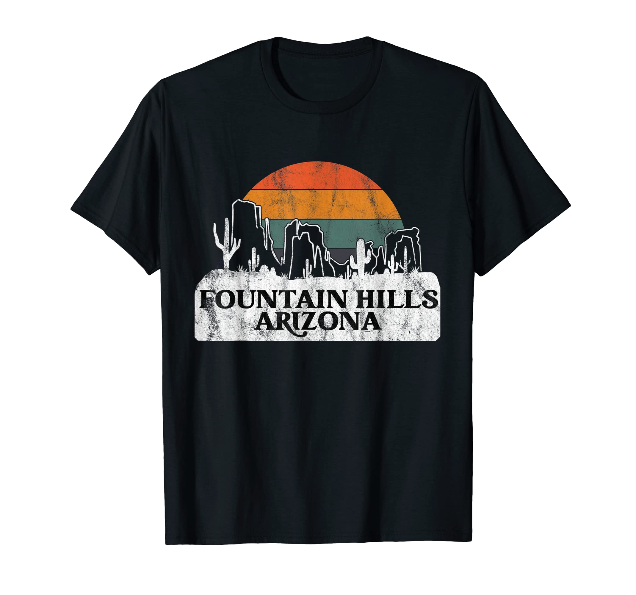 Fountain Hills Az Arizona Sunset Cactus T-Shirt - Graphic Print Men Women - T-Shirt, Sweatshirt, Hoodie