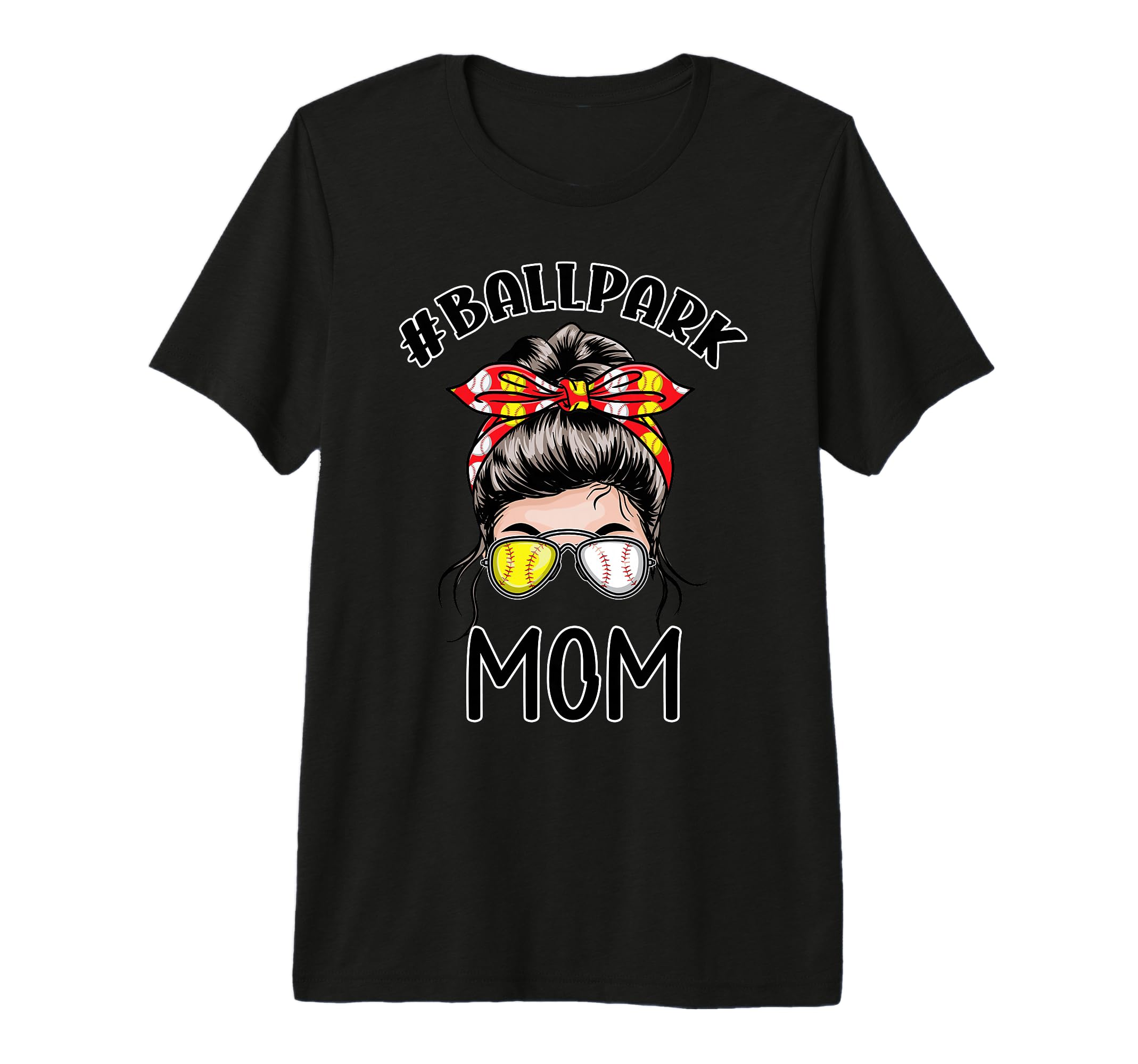 Baseball Mom Ballpark Mom Softball T-Shirt - Custom Art Print for Adults - T-Shirt, Sweatshirt, Hoodie