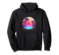 Glitch Sunset Vaporwave Aesthetic Beach Hoodie - Fun Novelty Design Unisex - T-Shirt, Sweatshirt, Hoodie