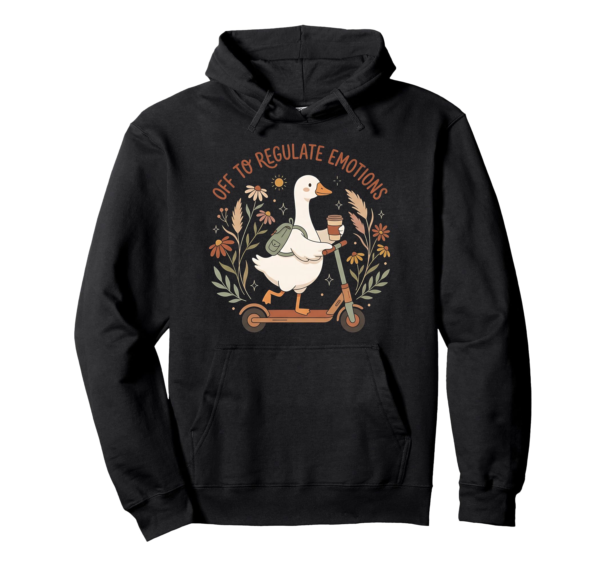 Off To Regulate Emotions Boho Hoodie - Casual Everyday Wear Men Women - T-Shirt, Sweatshirt, Hoodie