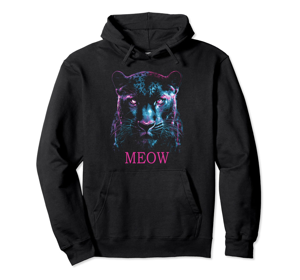 Panther Black Cyberpunk Aesthetic Hoodie - Fun Novelty Design for Adults - T-Shirt, Sweatshirt, Hoodie