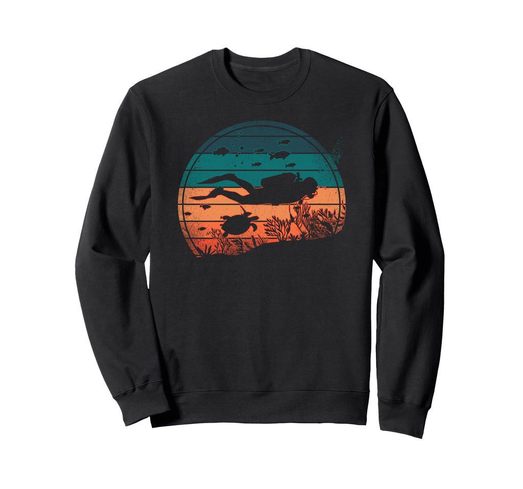 Scuba Diving Diver Sunset Sweatshirt - Novelty Apparel for Adults - T-Shirt, Sweatshirt, Hoodie