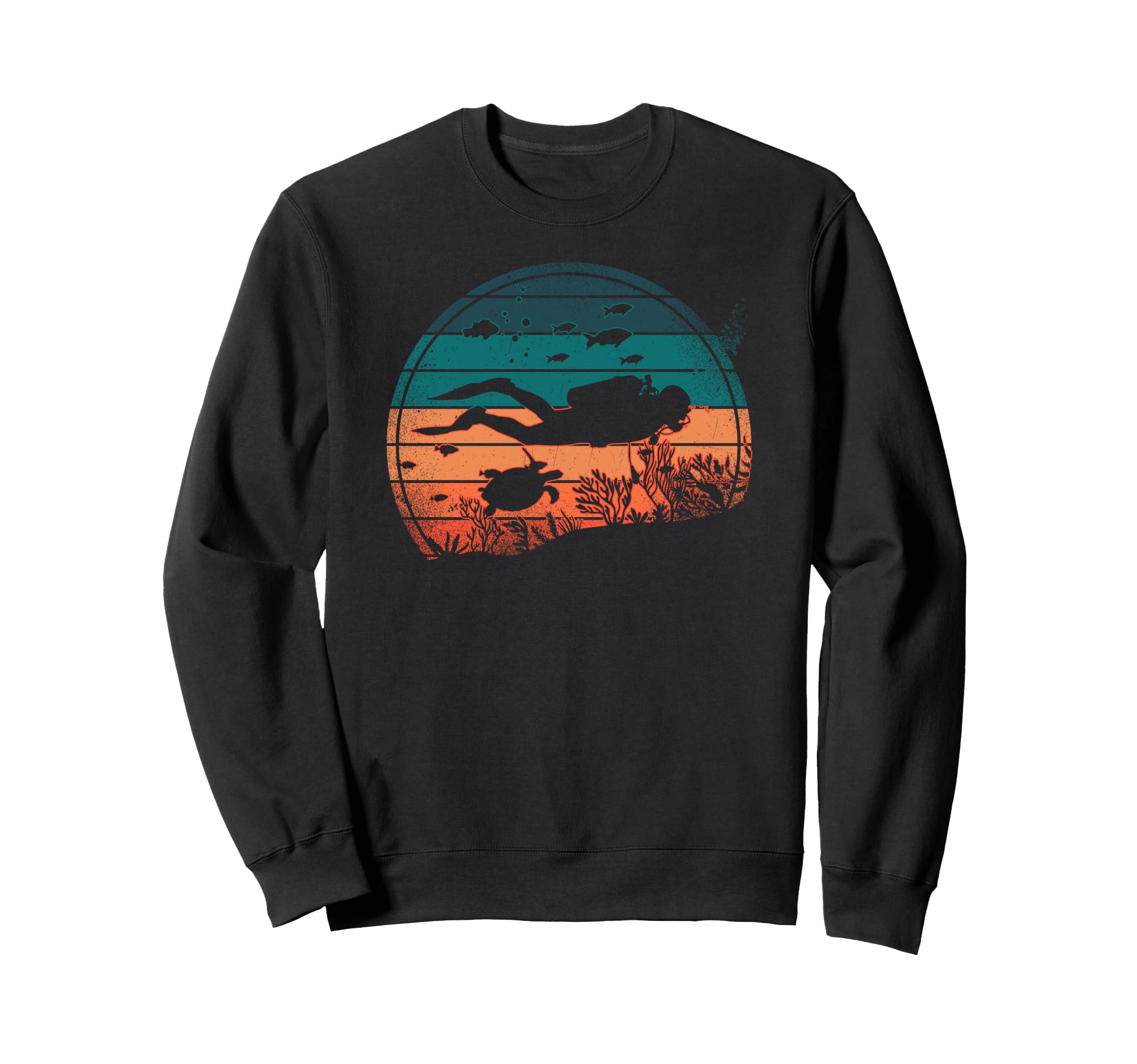 Scuba Diving Diver Sunset Sweatshirt - Novelty Apparel for Adults - T-Shirt, Sweatshirt, Hoodie