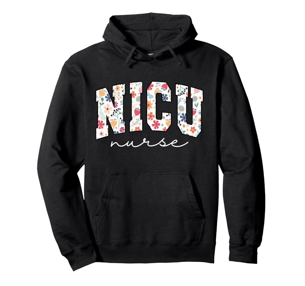 Floral Nicu Nurse Daisy Flower Hoodie - Fun Novelty Design for Adults - T-Shirt, Sweatshirt, Hoodie