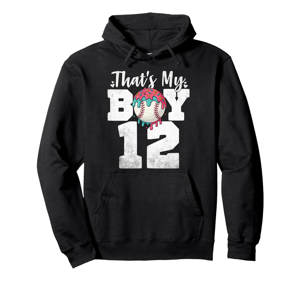 Thats My Baseball 12 Number Mom Dad 12 Hoodie - Streetwear Style Unisex - T-Shirt, Sweatshirt, Hoodie