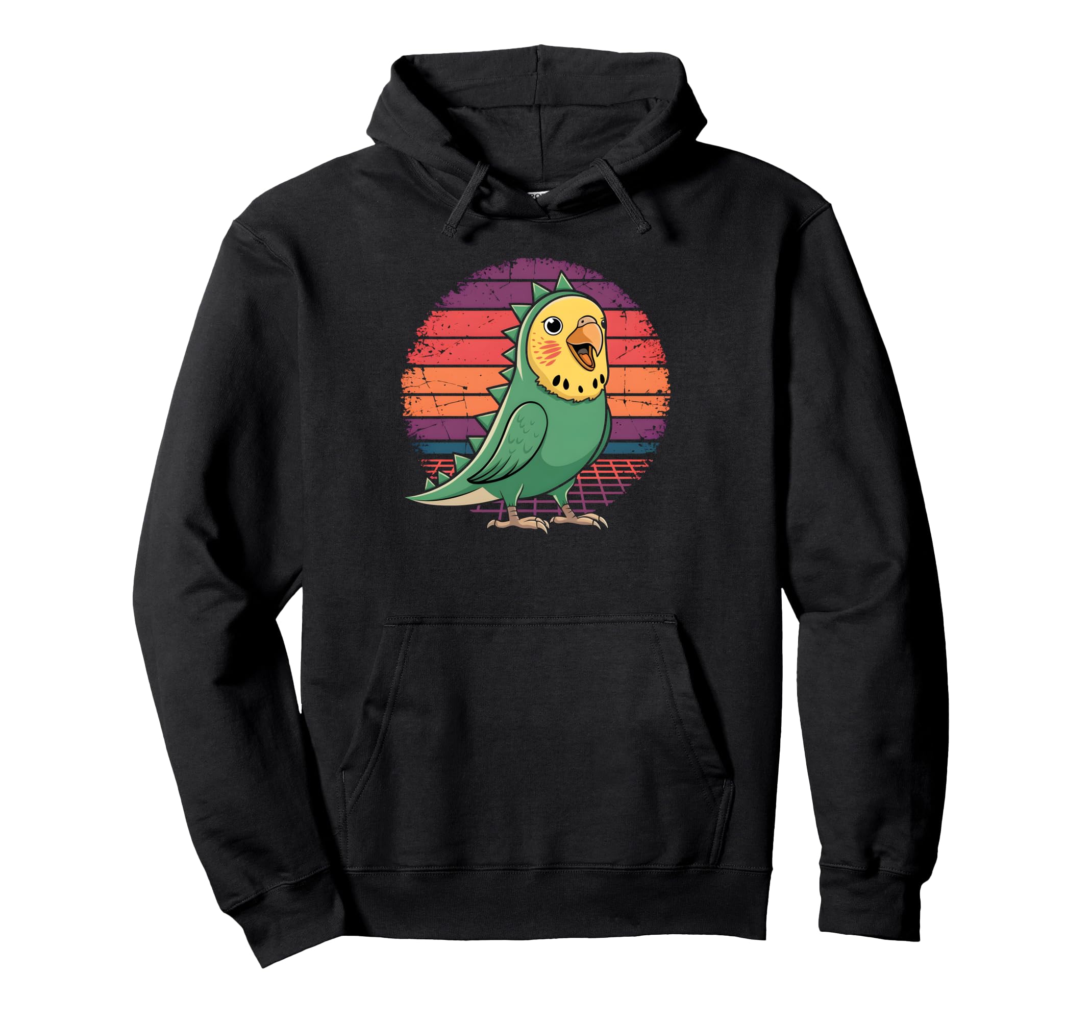 Funny Birb Parrot Aesthetic Vaporwave Hoodie - Unique Graphic Unisex - T-Shirt, Sweatshirt, Hoodie
