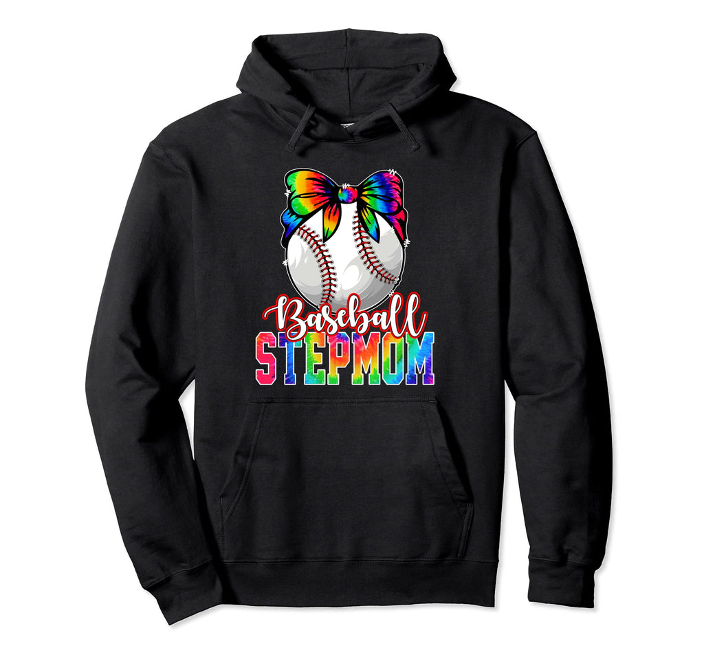 Tie Dye Baseball Stepmom Mom Mama Hoodie - Streetwear Style for Adults - T-Shirt, Sweatshirt, Hoodie