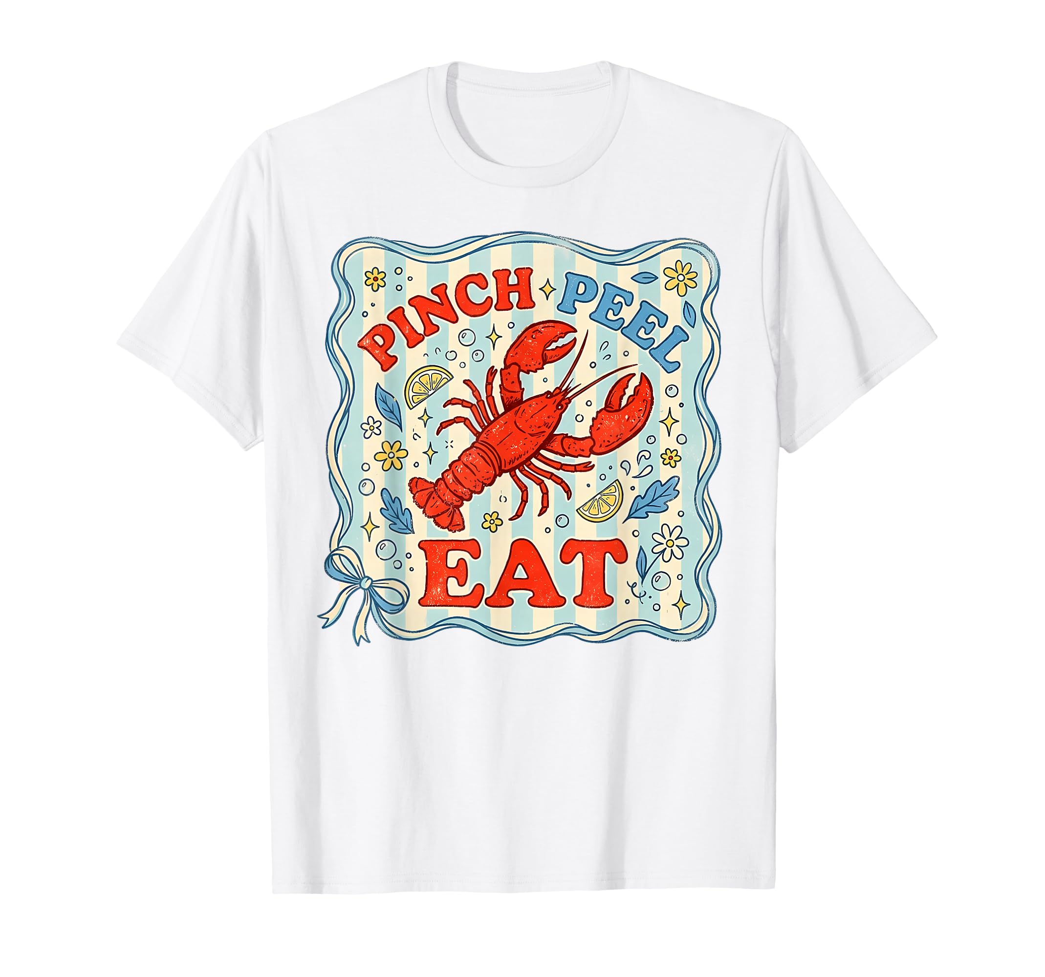 Coquette Stripes Crawfish Boil Southern T-Shirt - Novelty Apparel Unisex - T-Shirt, Sweatshirt, Hoodie