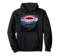 Alien Abduction Alien Vaporwave Ufo Hoodie - Custom Art Print for Adults - T-Shirt, Sweatshirt, Hoodie