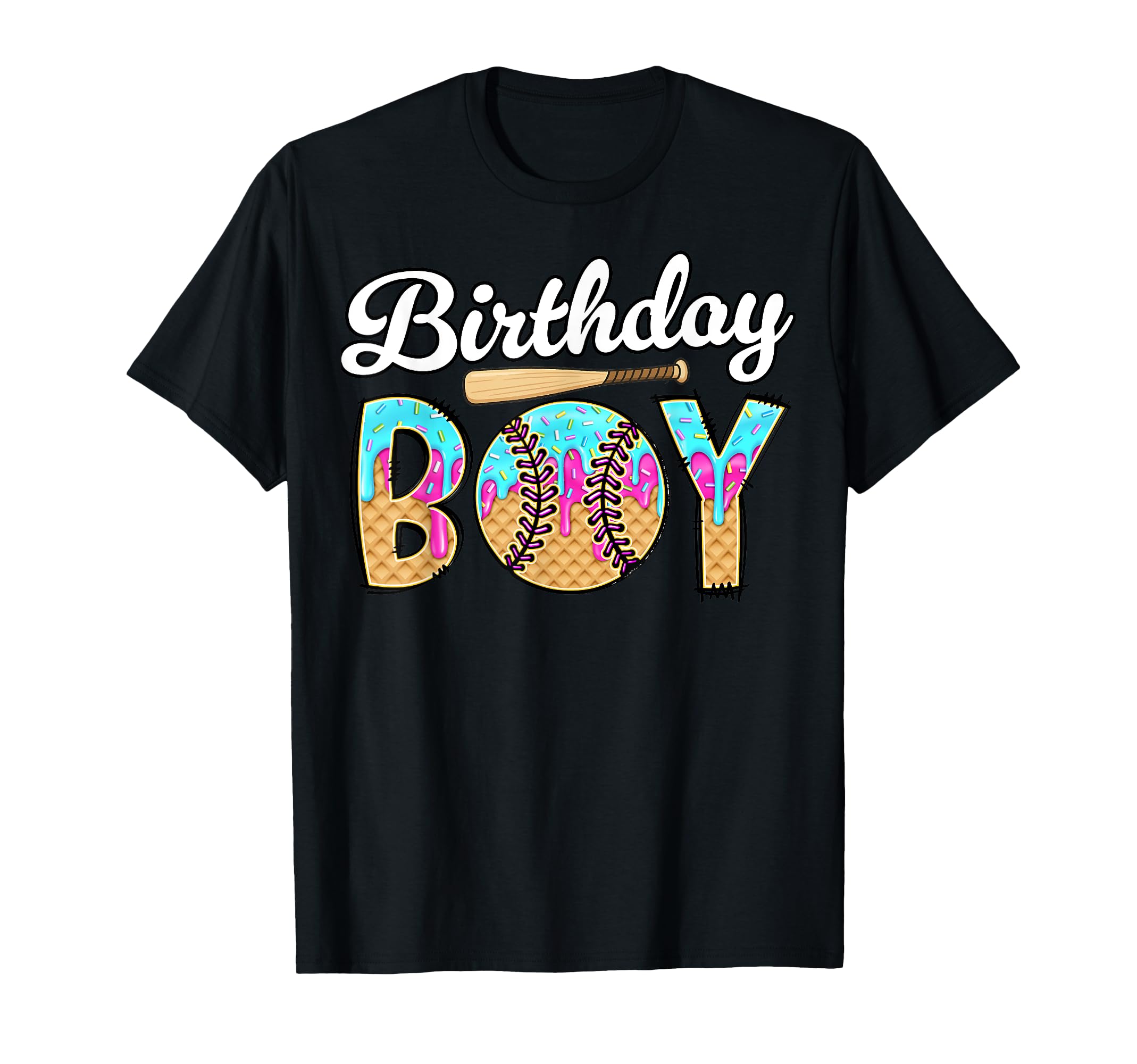 Baseball Drip 5 Year Old Ice Cream T-Shirt - Fun Novelty Design Men Women - T-Shirt, Sweatshirt, Hoodie