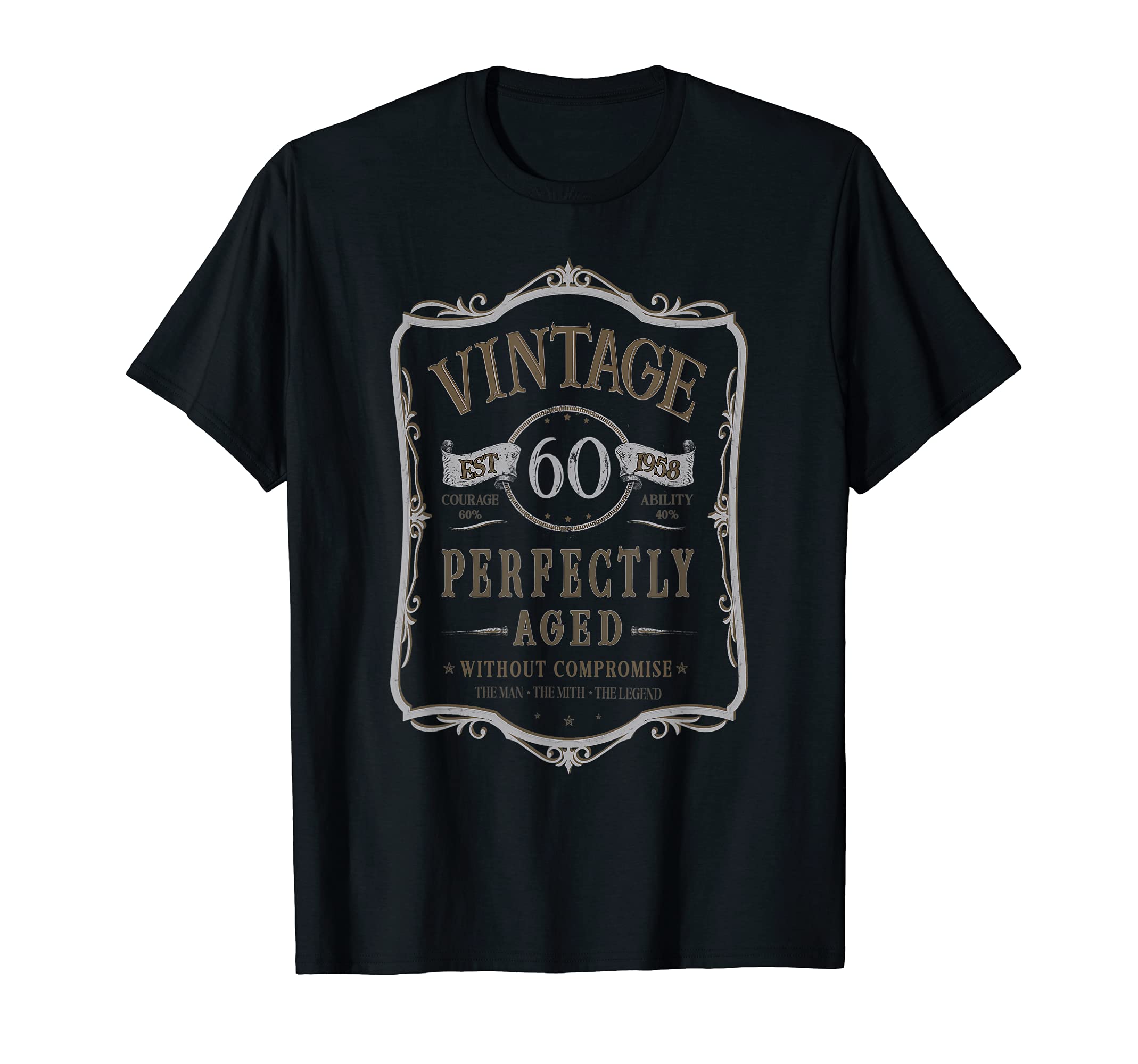 60Th Birthday Gift 1958 Distressed T-Shirt - Fun Novelty Design Unisex - T-Shirt, Sweatshirt, Hoodie