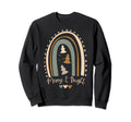 Boho Rainbow Merry And Bright Sweatshirt - Aesthetic Graphic for Adults - T-Shirt, Sweatshirt, Hoodie