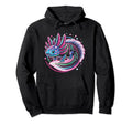 Axolotl Vaporwave Vivid 80S 90S Era Hoodie - Casual Everyday Wear Unisex - T-Shirt, Sweatshirt, Hoodie