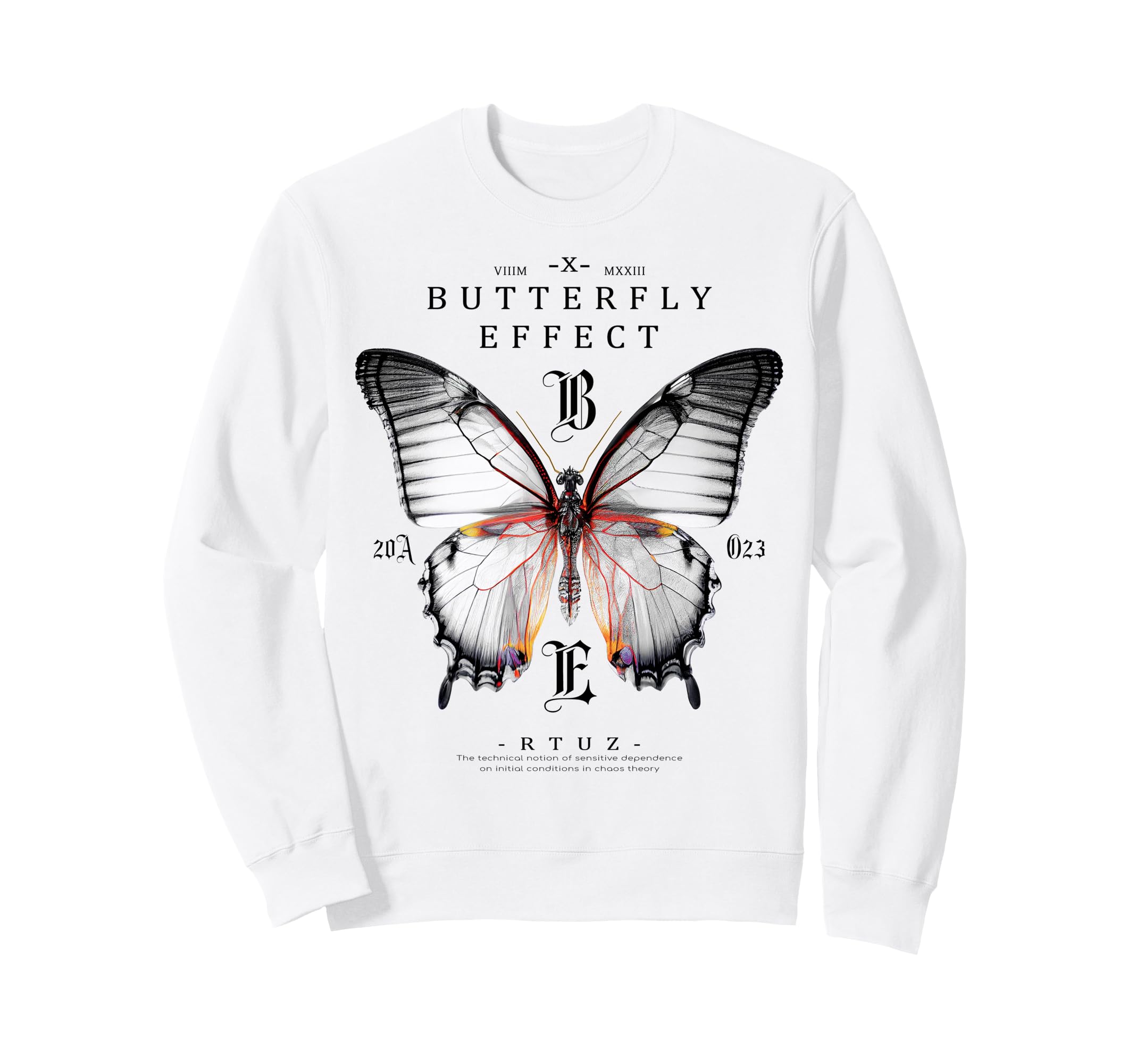Y2K Streetwear Butterfly Sweatshirt - Trendy Graphic Men Women - T-Shirt, Sweatshirt, Hoodie