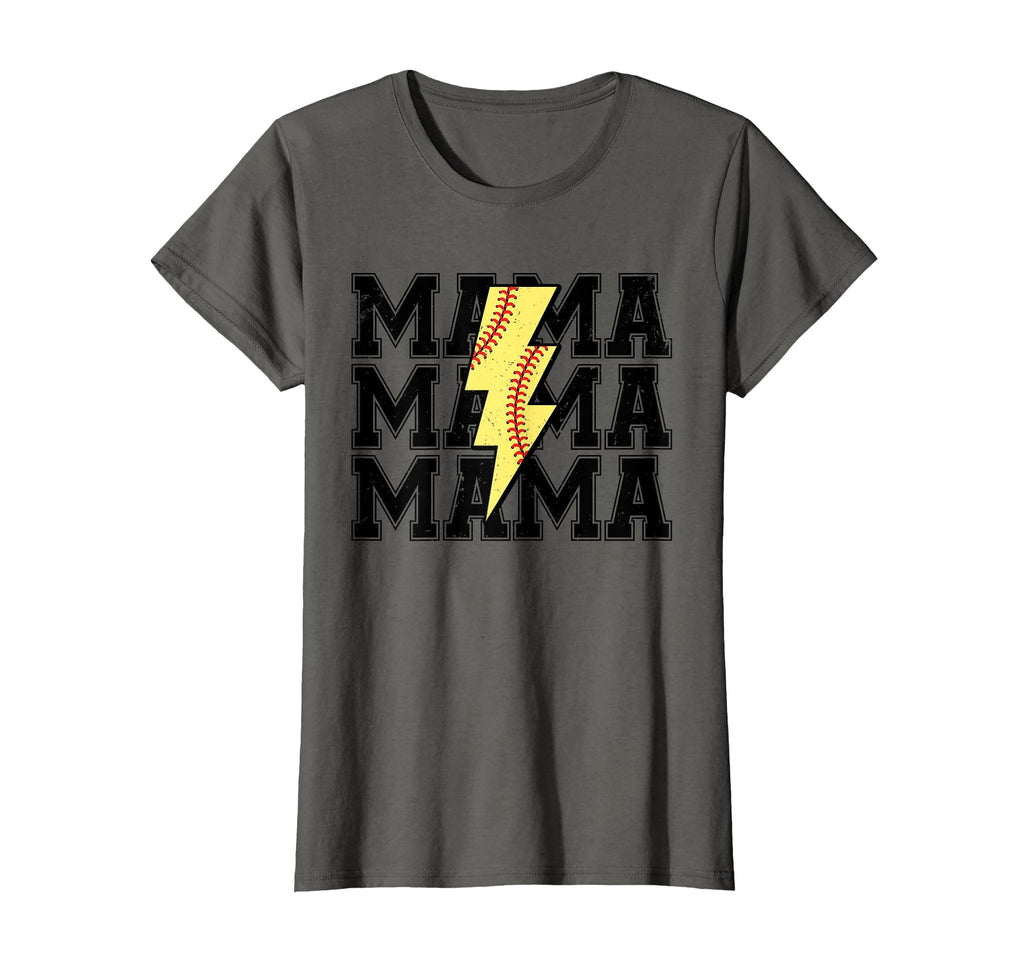 Lightning Bolt Mama Softball Baseball T-Shirt - Streetwear Style Unisex - T-Shirt, Sweatshirt, Hoodie