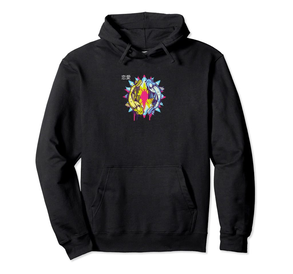 Vaporwave Aesthetic Art Japanese Koi Hoodie - Trendy Graphic for Adults - T-Shirt, Sweatshirt, Hoodie
