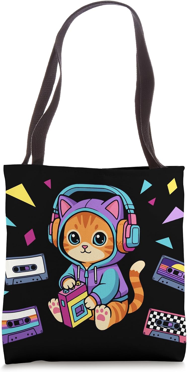 80s Kawaii Cat Graphic - Adult & Kids T-Shirts, Sweatshirts & Hoodies apparel design preview 1