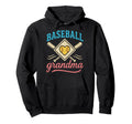 Baseball Grandma Sports Family Heart Hoodie - Graphic Print Unisex - T-Shirt, Sweatshirt, Hoodie