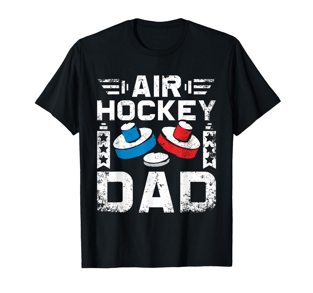 Fathers Day Air Hockey Dad Game T-Shirt - Custom Art Print Unisex - T-Shirt, Sweatshirt, Hoodie