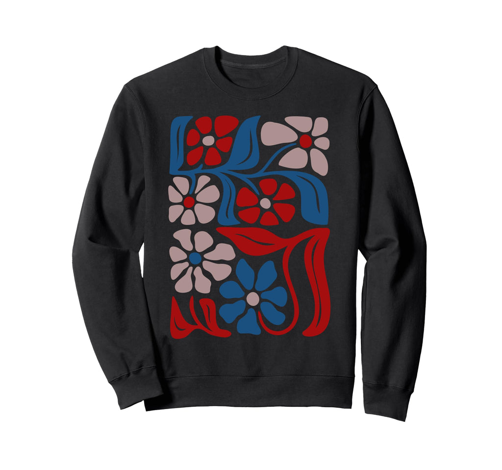 Boho Floral Art Summer Sweatshirt - Fun Novelty Design for Adults - T-Shirt, Sweatshirt, Hoodie