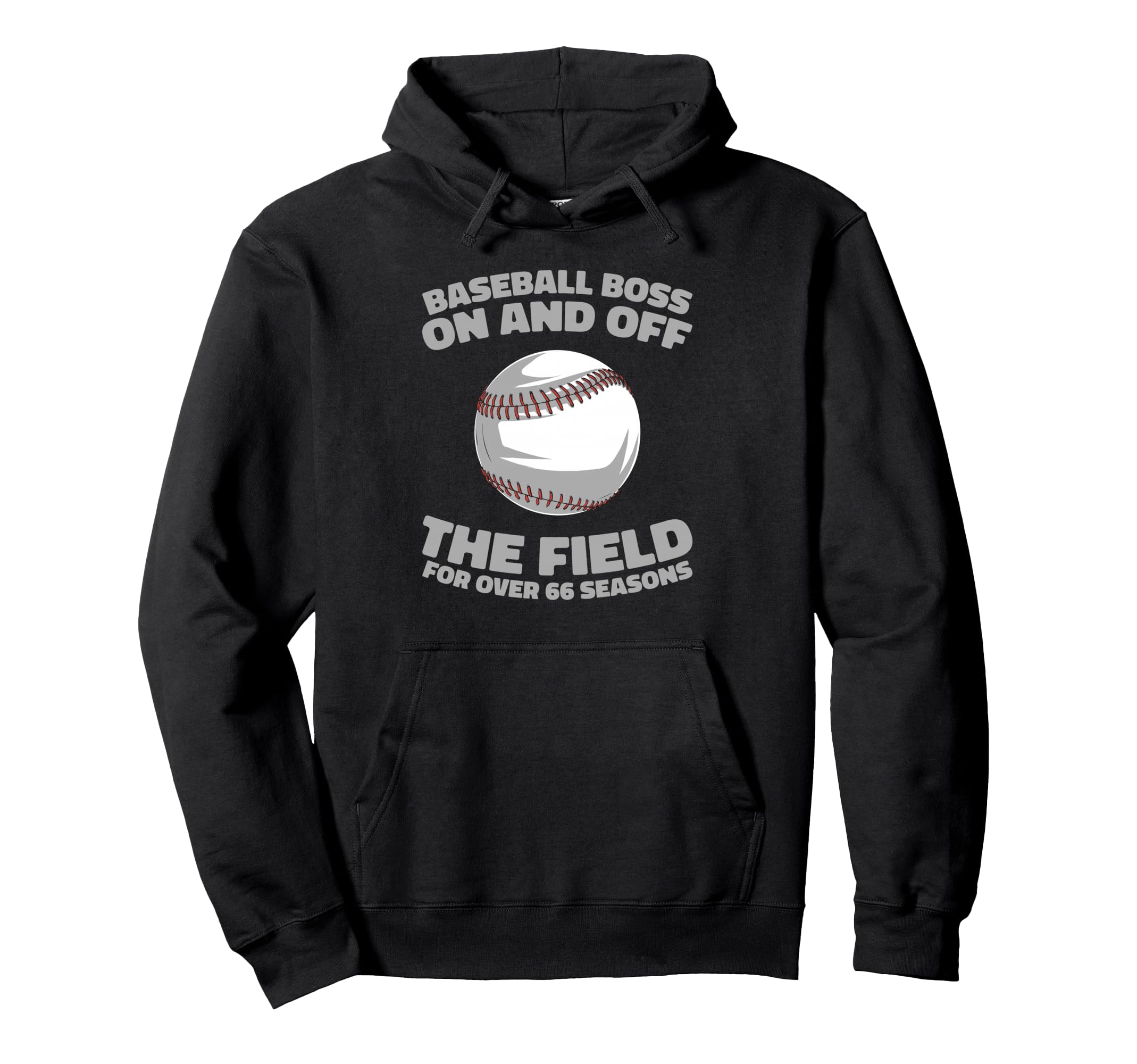 66Th Birthday Team Sport Baseball Hoodie - Fun Novelty Design for Adults - T-Shirt, Sweatshirt, Hoodie