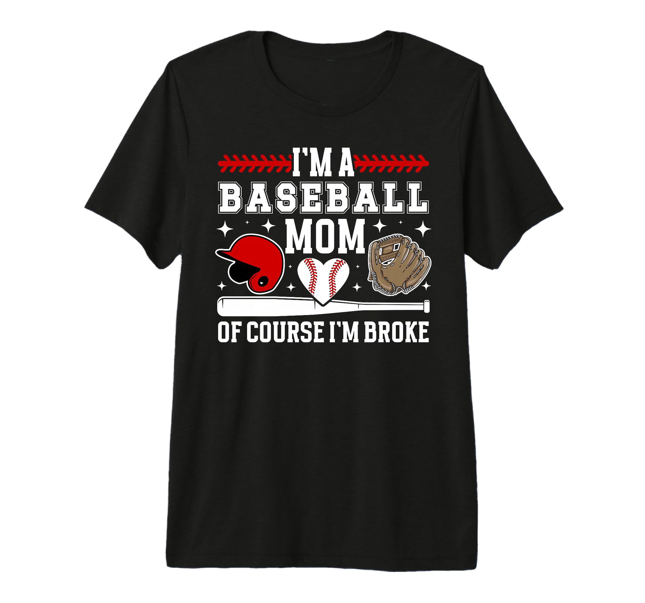 Im Baseball Mom Baseball Player Mama T-Shirt - Aesthetic Graphic Unisex - T-Shirt, Sweatshirt, Hoodie