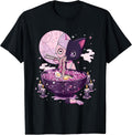 Pastel Goth Aesthetic Creepy Cat Japanese Anime - Adult & Kids T-Shirts, Sweatshirts & Hoodies apparel design preview 1