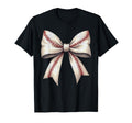 Baseball Bow Baseball Mom T-Shirt - Unique Graphic Unisex - T-Shirt, Sweatshirt, Hoodie