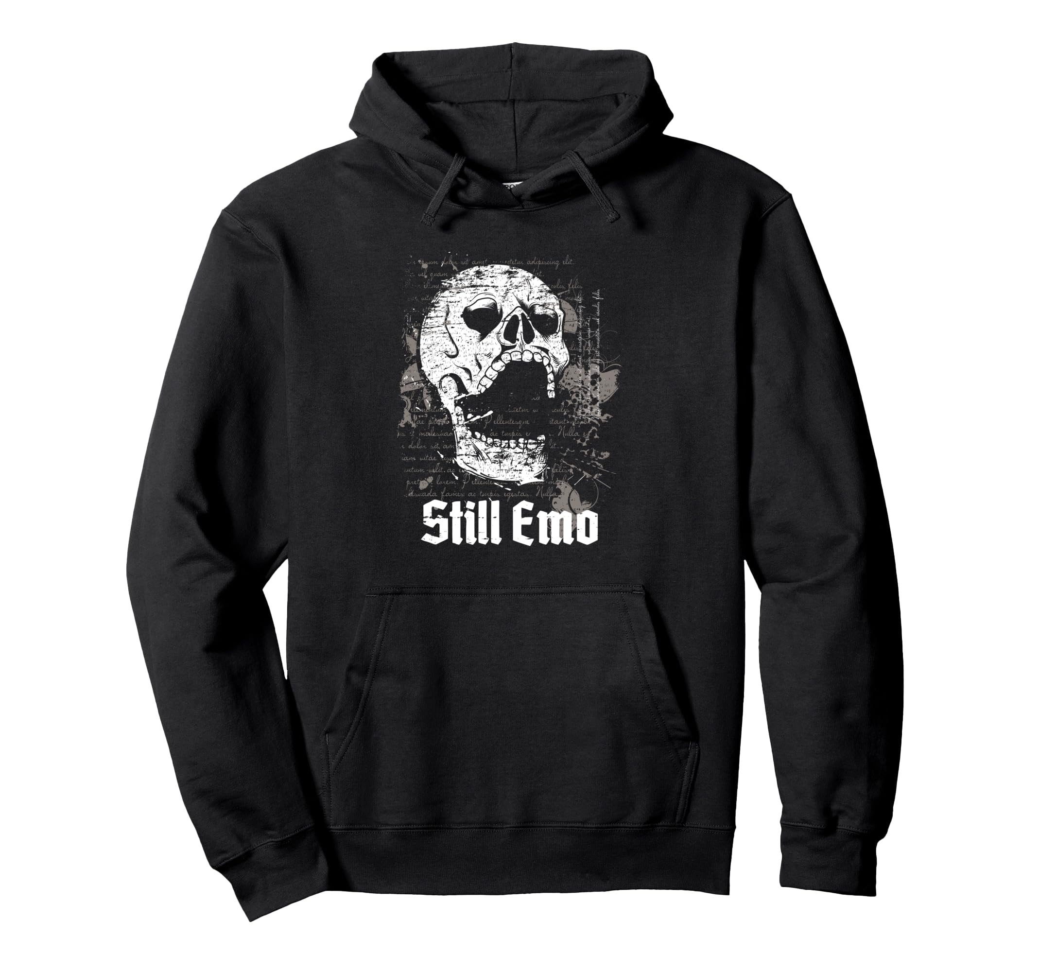 Still Emo Skull Y2K Goth Alt Grunge Hoodie - Aesthetic Graphic Men Women - T-Shirt, Sweatshirt, Hoodie