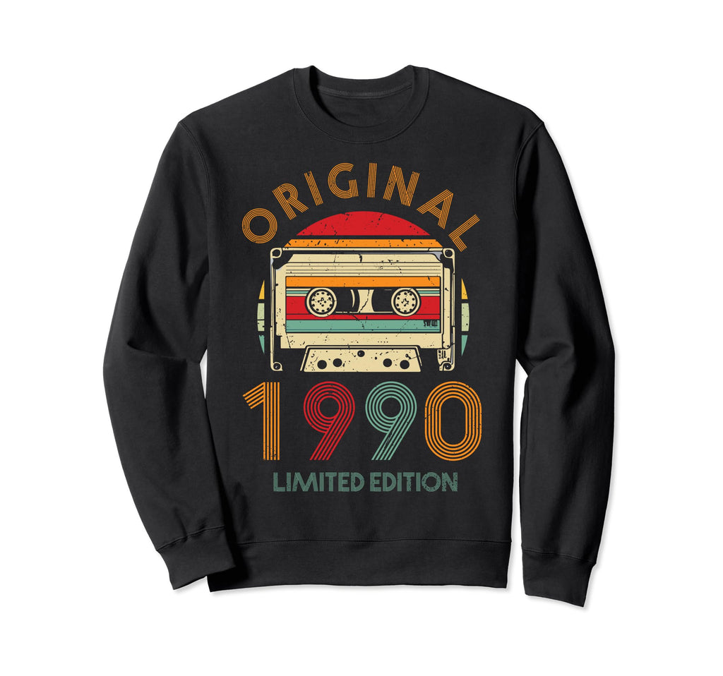 1990 Cassette Tape 34Th Birthday Sweatshirt - Minimalist Print Men Women - T-Shirt, Sweatshirt, Hoodie
