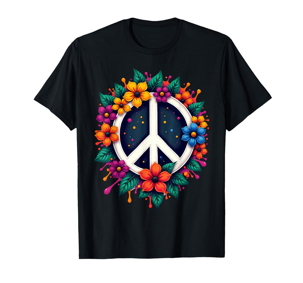 60S 70S Flower Power Groovy Love Peace T-Shirt - Fun Novelty Design Unisex - T-Shirt, Sweatshirt, Hoodie