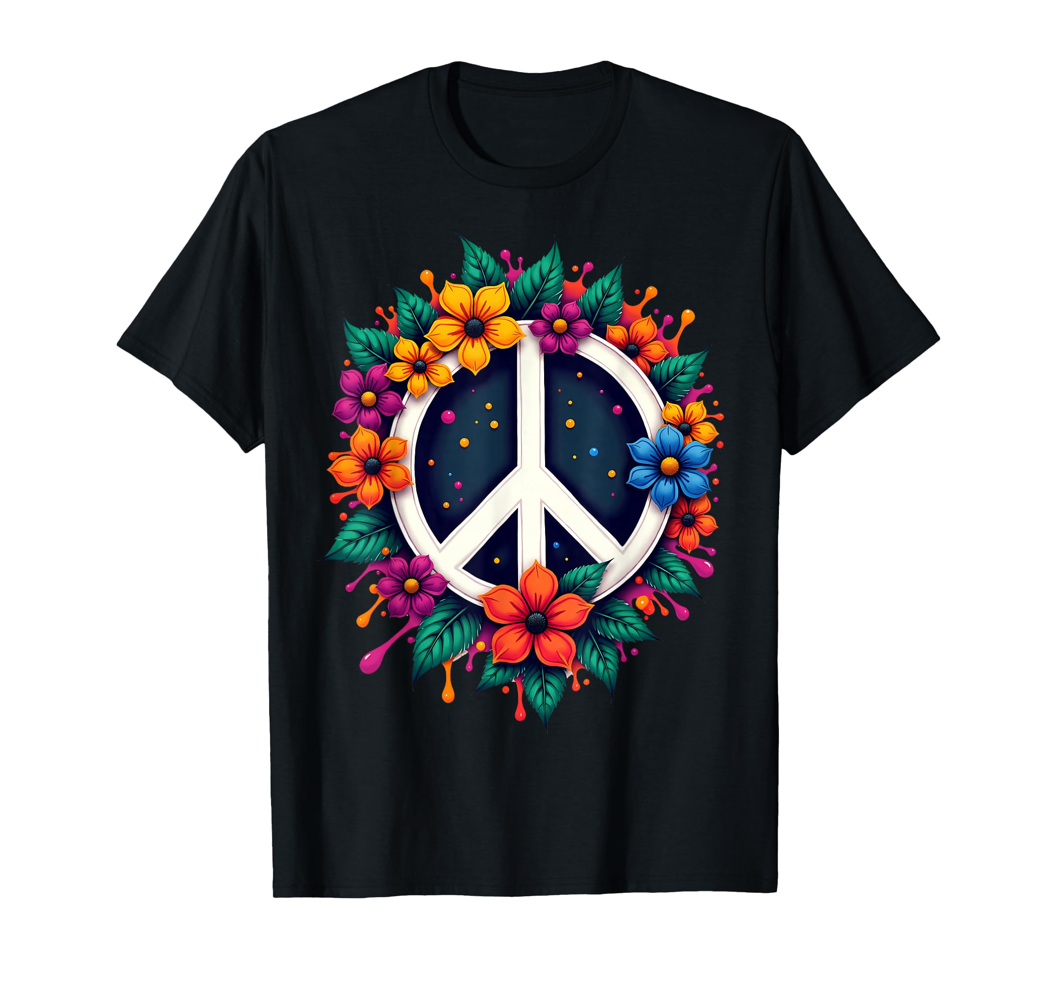 60S 70S Flower Power Groovy Love Peace T-Shirt - Fun Novelty Design Unisex - T-Shirt, Sweatshirt, Hoodie
