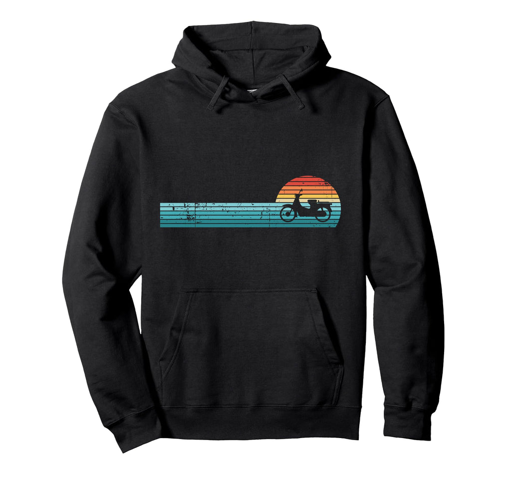 Moped Sunset Hoodie - Unique Graphic for Adults - T-Shirt, Sweatshirt, Hoodie