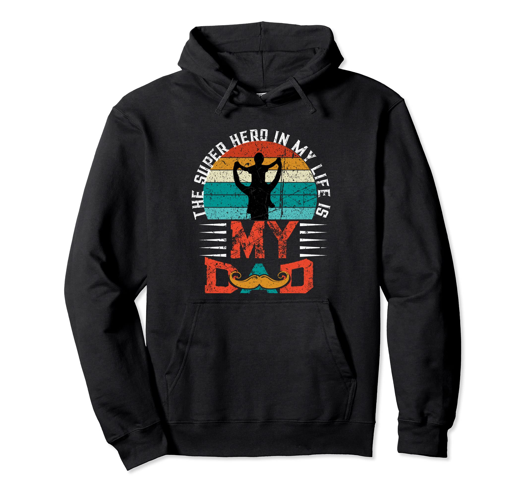 Best Dad Fathers Day Funny Distressed Hoodie - Graphic Print Men Women - T-Shirt, Sweatshirt, Hoodie