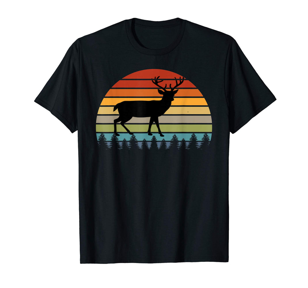 Sunset Deer Silhouette T-Shirt - Novelty Apparel for Adults - T-Shirt, Sweatshirt, Hoodie
