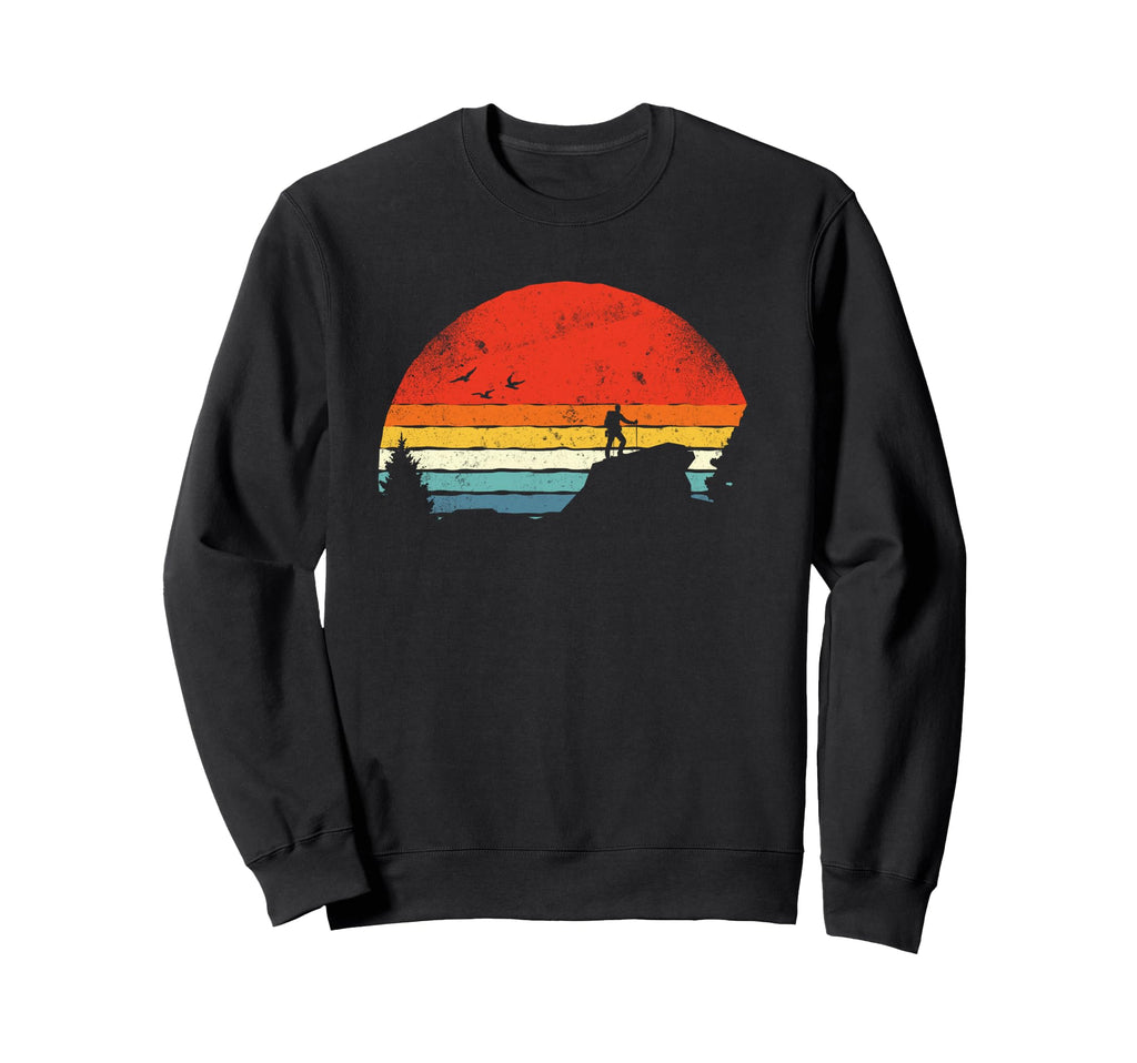 Funny Hiker Hiking Sunset Sweatshirt - Trendy Graphic Men Women - T-Shirt, Sweatshirt, Hoodie